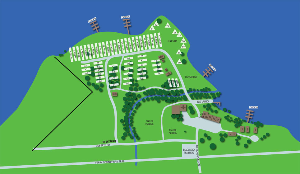 Resort Map Black Beach Resort
